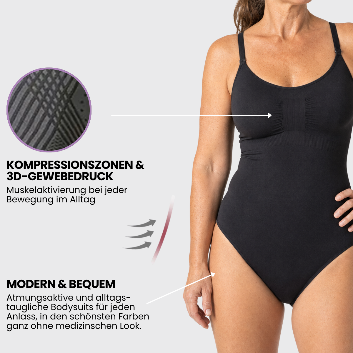 COREEX™ 3D-Kompressions-Bodysuit mit Slip