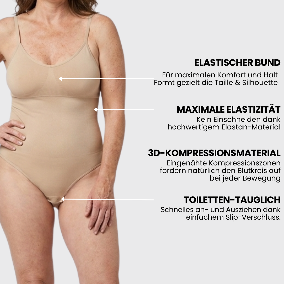 COREEX™ 3D-Kompressions-Bodysuit mit Slip