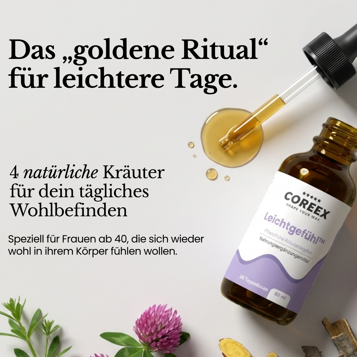 COREEX Leichtgefühl™ Pflanzliche Kräutertropfen