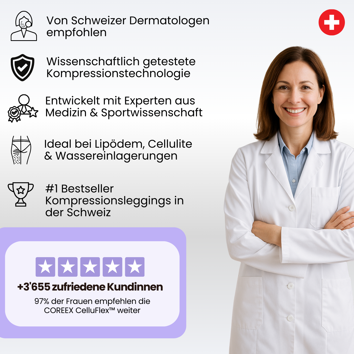 COREEX CelluFlex™ 3D-Kompressionsleggings 1+1 GRATIS