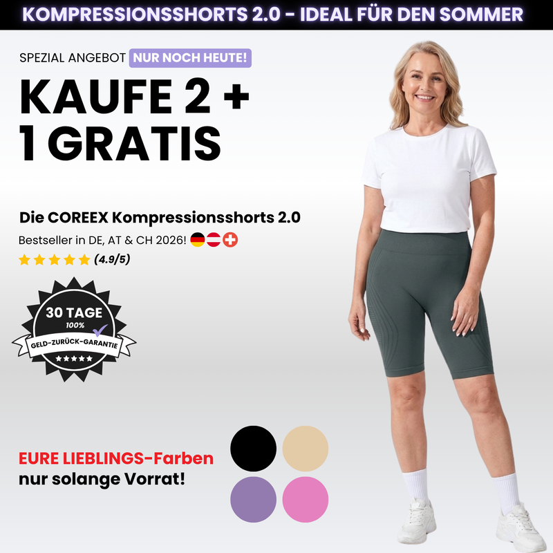 COREEX CelluFlex™ 3D-Kompressionsshorts 2.0