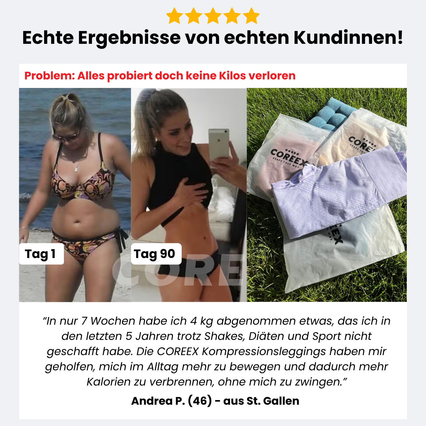 COREEX CelluFlex™ 3D-Kompressionsleggings (Abnehmen)