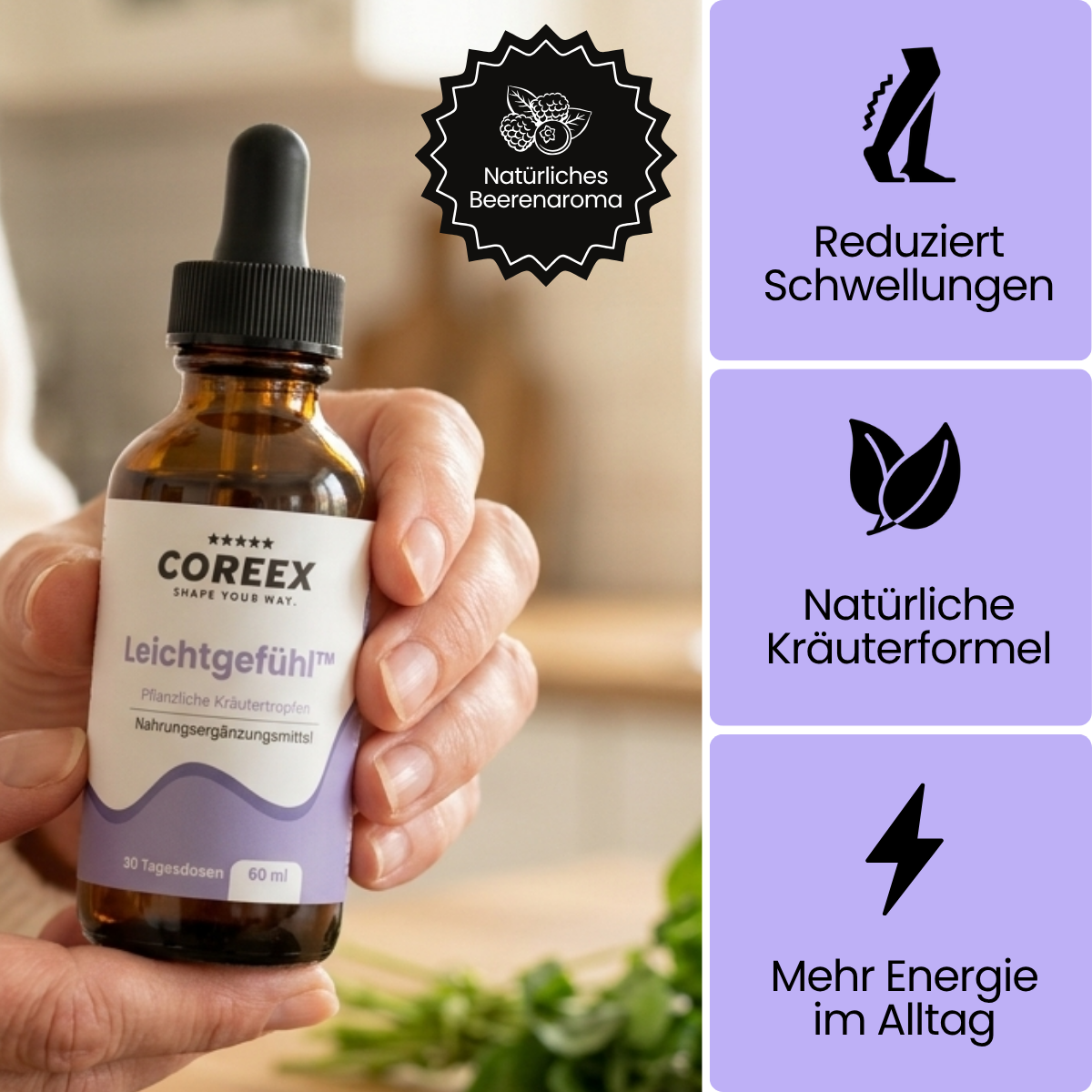 COREEX Leichtgefühl™ Pflanzliche Kräutertropfen