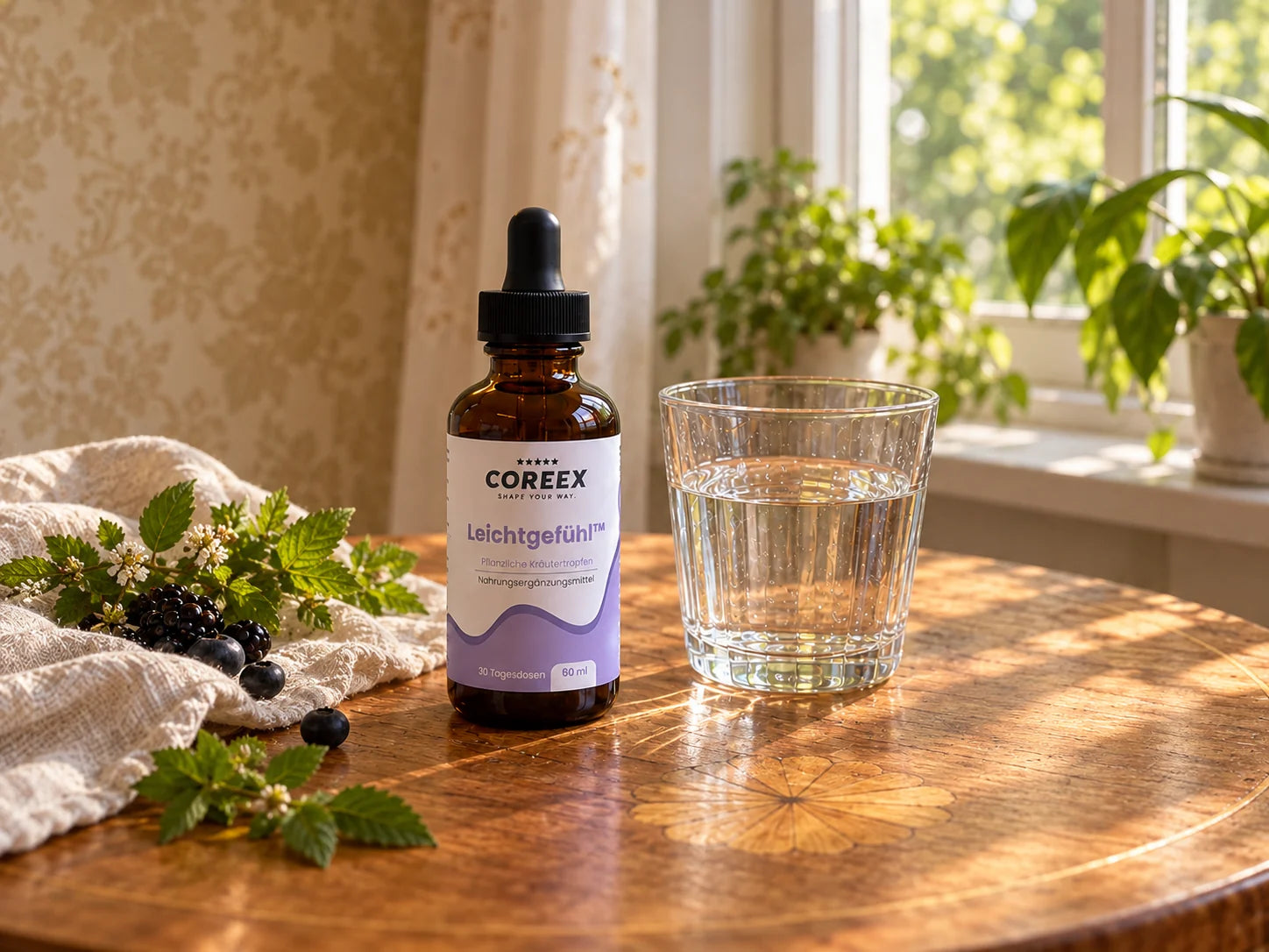 COREEX Leichtgefühl™ in einer natürlichen Szene mit Beeren