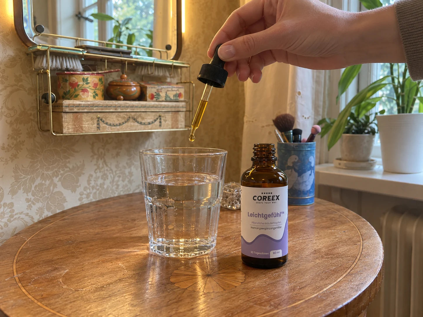 COREEX Leichtgefühl™ mit Pipette und Wasserglas