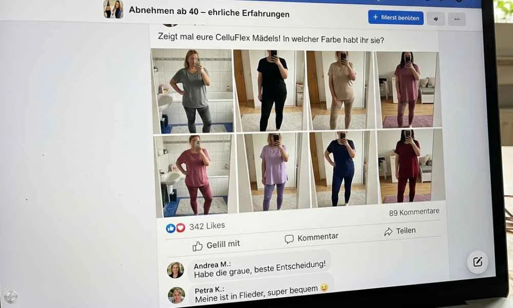 Illustration: Dann tauchte in meiner Facebook-Gruppe 3-mal in einer Woche dieselbe Schweizer Leggings auf, und keine der Frauen wollte mir etwas verkaufen