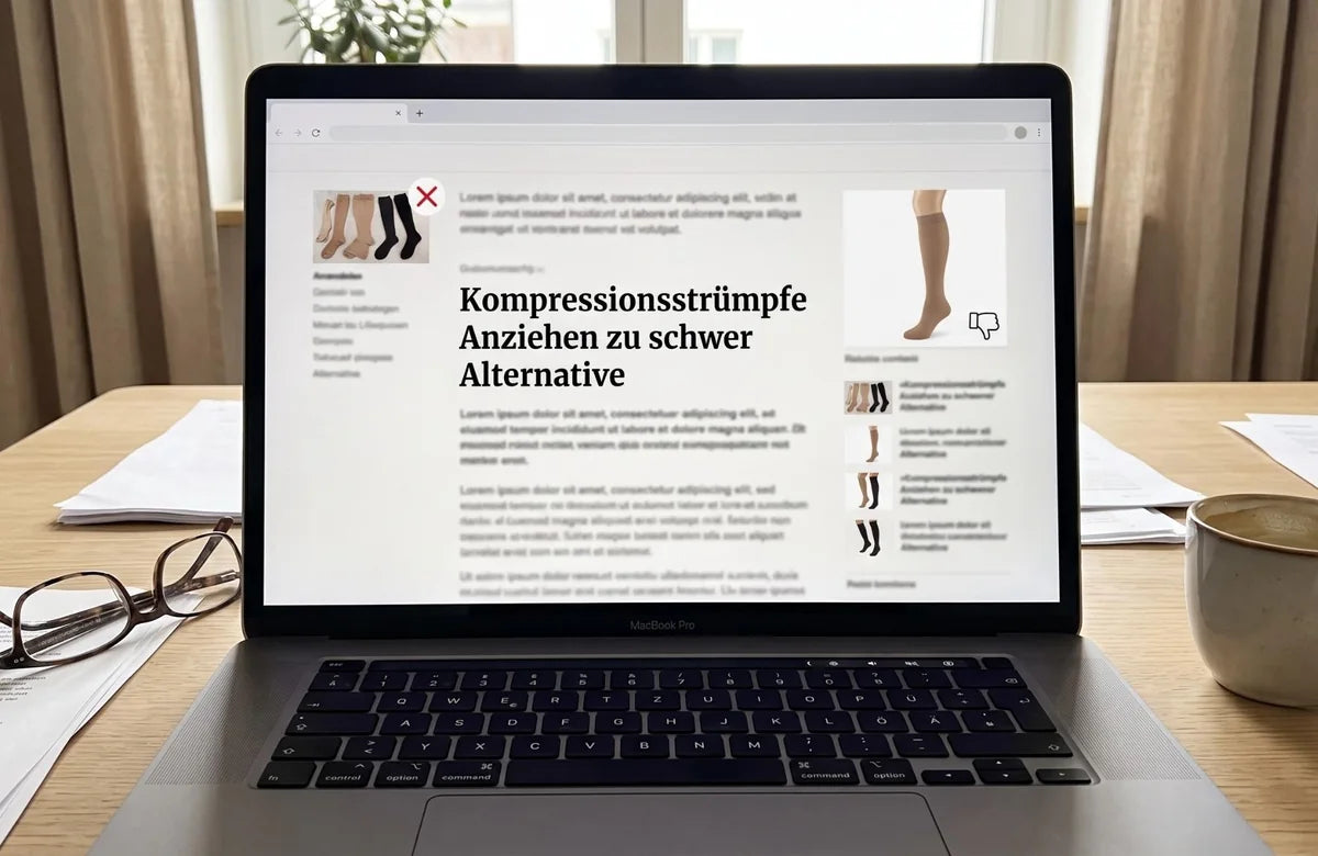 Illustration: Deshalb haben Kompressionsstrümpfe in Realität keine Chance